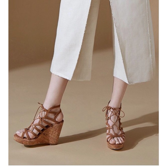 Joie Tan Larissa Wedge Lace-Up Gladiator Sandal - Picture 2 of 10